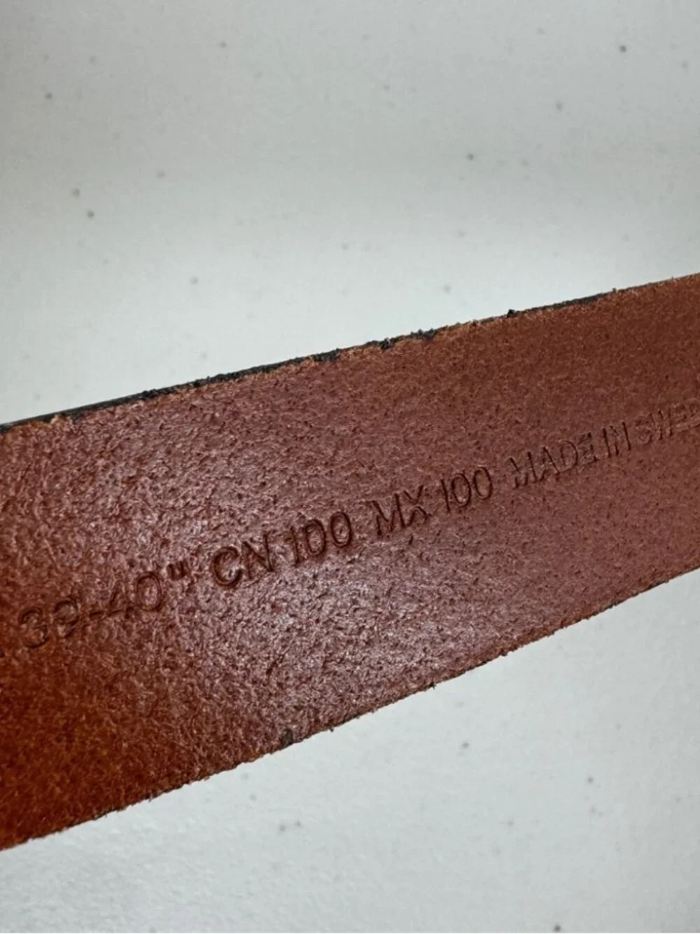 Swedish Leather Belt Brown Genuine Leather Silver Buckle Classic